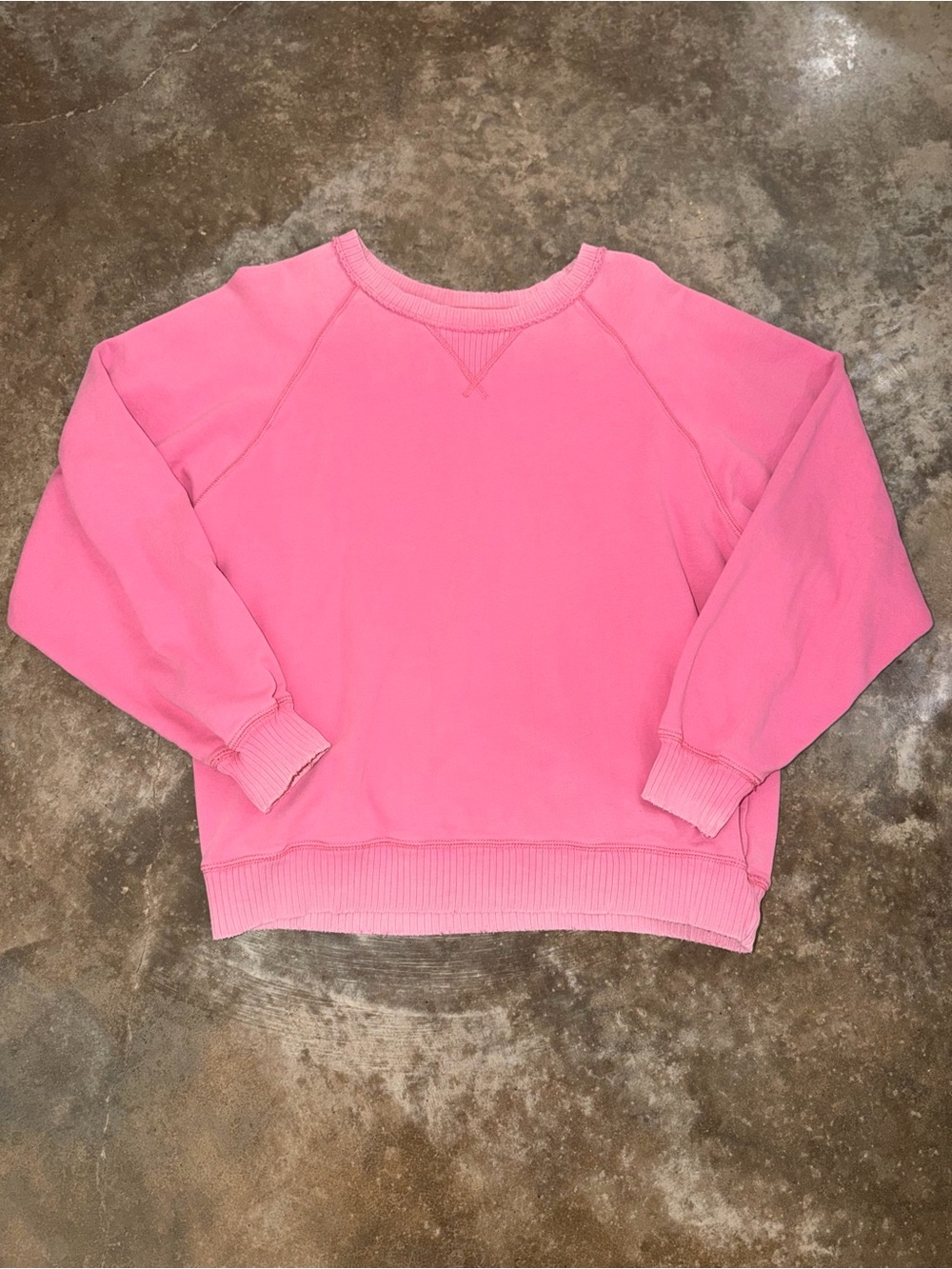 American Eagle Seriously Lived-In Pink Distressed Sweatshirt Medium Lounge